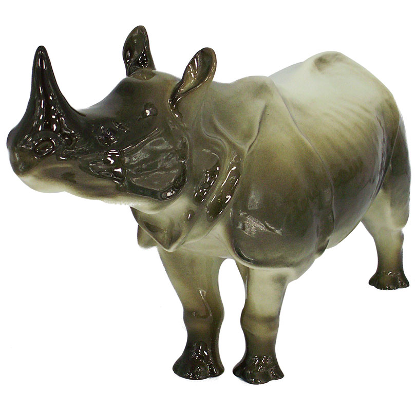 white rhino figurine